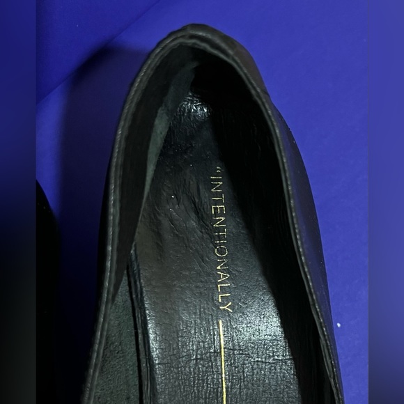 Leather Square Toe Ballet Flats - Black - Picture 3 of 5